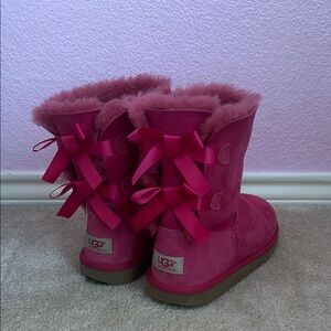 UGG Fuchsia Boots Pink Bailey Bow Slippers